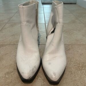 Women's White Ankle Boots
